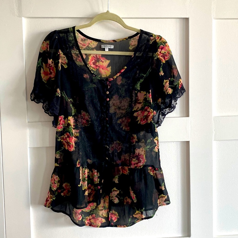 Buffalo David Bitton sheer blouse